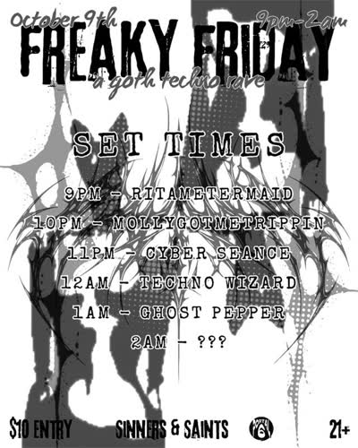 FREAKY FRIDAY GOTH TECHNO RAVE