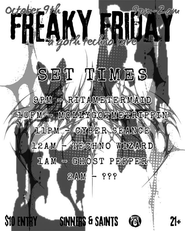 FREAKY FRIDAY GOTH TECHNO RAVE