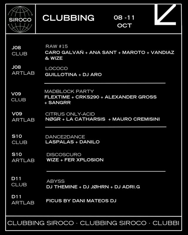 esta semana en Siroco Clubbing