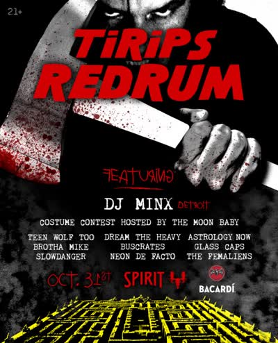 TIRIPS REDRUM | Spirit’s Annual Halloween Party