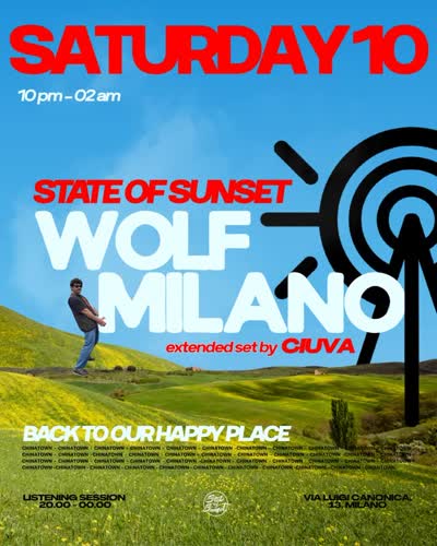 STATE OF SUNSET WOLF MILANO extended set by CIUVA
