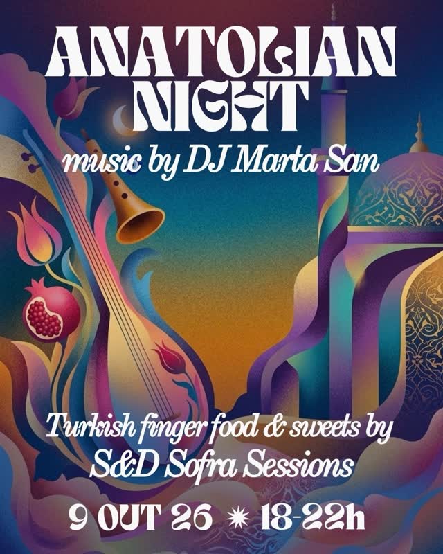 Semana que vem as torneiras da A.M.O. ganham uma banda sonora muito especial! Recebemos a @marta.sannn nas pickups para uma sessão focada nos ritmos fascinantes da Anatólia/Turquia.