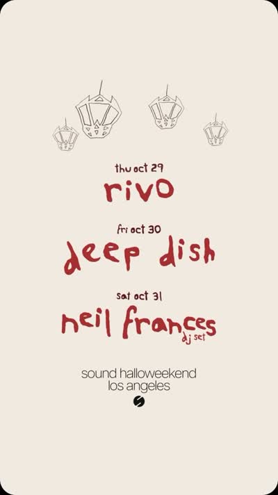 Halloweekend got an upgrade: Thu 10.29 / @rivo Fri 10.30 / @deepdish Sat 10.31 / @neilfrances (dj set)