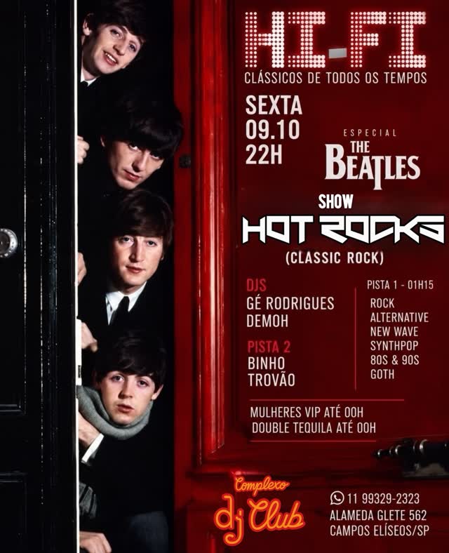 SEXTA IMPERDÍVEL • SHOW: HOT ROCKS (Classic Rock) • ESPECIAL THE BEATLES