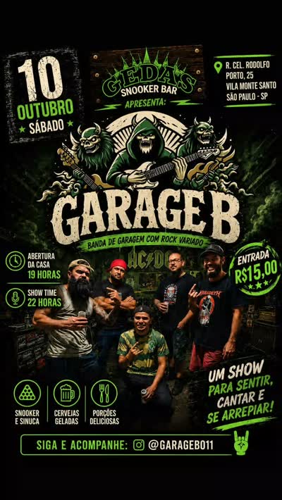 GARAGE B - Banda de Garagem com Rock Variado