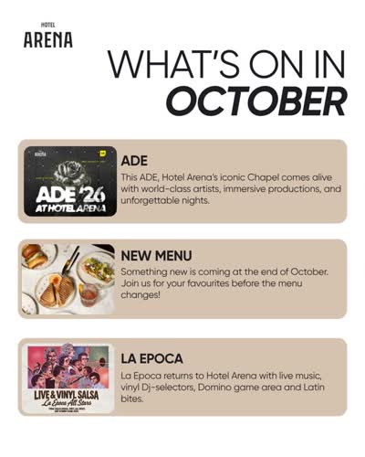 October at Hotel Arena ✨ ADE | La Época