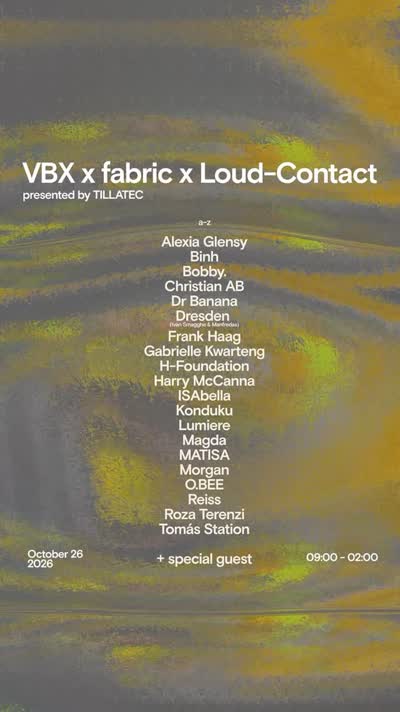 VBX × fabric × Loud-Contact take over the whole of TILLATEC on 26.10