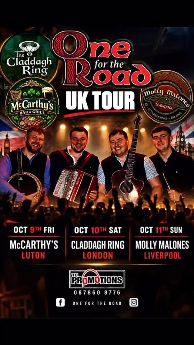ONE FOR THE ROAD – SATURDAY 10TH OCTOBER!