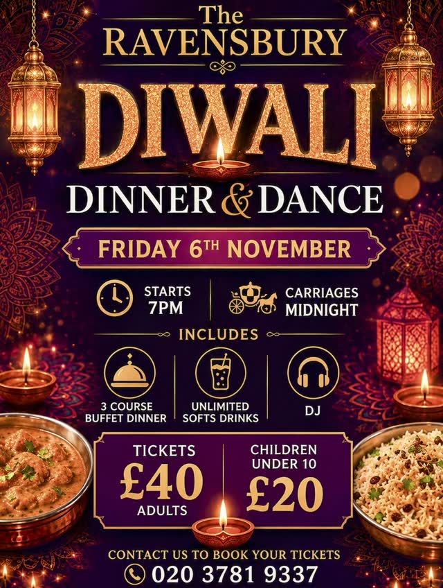 The Ravensbury Diwali Dinner & Dance