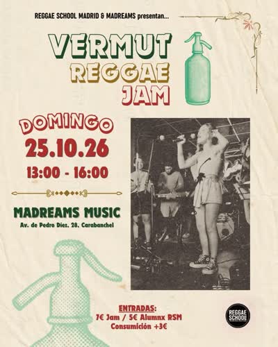 Primera “Vermut Reggae Jam” del curso en @madreamsmusic