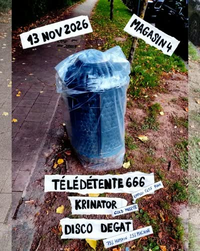 13 Nov : full line-up for this synth driven night! @teledetente666 will be joined by @krinator_ and @disco_degat. Weird noise for weirdos!