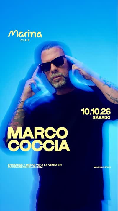 Sábado 10 de Octubre @djmarcococcia at @marinabeachclubvalencia