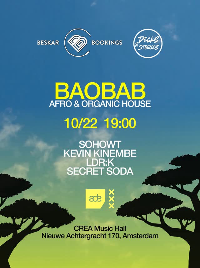BAOBAB returns to Amsterdam Dance Event for a pure sounds of Afro & Organic House evening