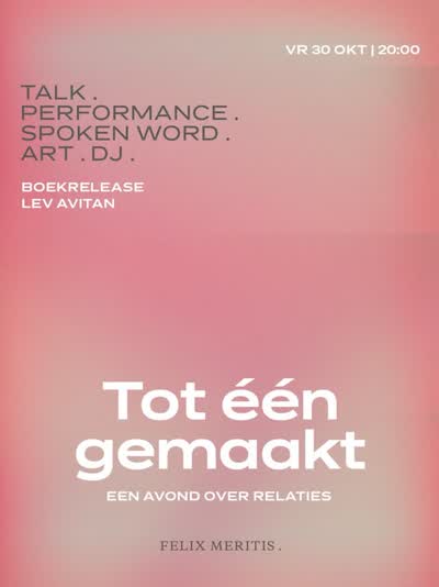 Tot één gemaakt: boekrelease met spoken word, muziek en live performance
