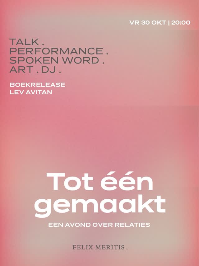 Tot één gemaakt: boekrelease met spoken word, muziek en live performance