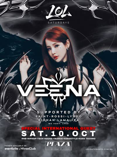 SPECIAL INTERNATIONAL GUEST @djveenamusic - LOL Saturdays