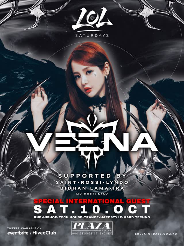 SPECIAL INTERNATIONAL GUEST @djveenamusic - LOL Saturdays