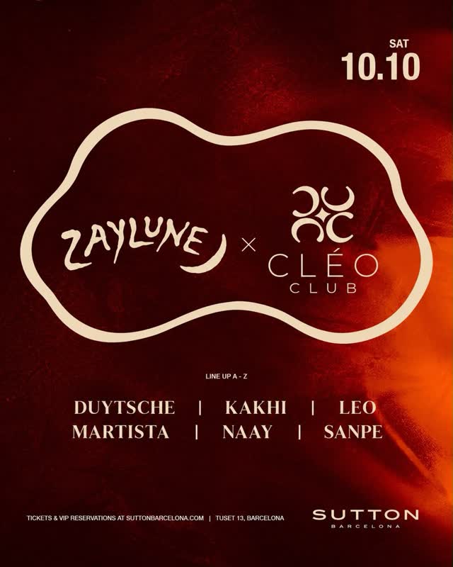 Zaylune x Cléo Club at Sutton Barcelona