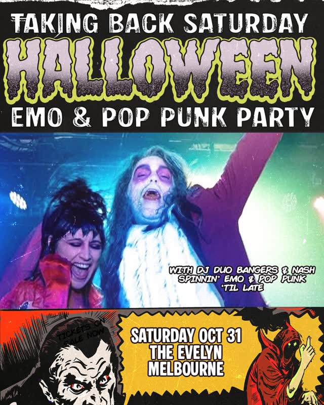 Taking Back Saturday Halloween Emo & Pop Punk Party