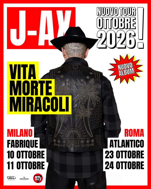 VITA MORTE MIRACOLI TOUR 2026