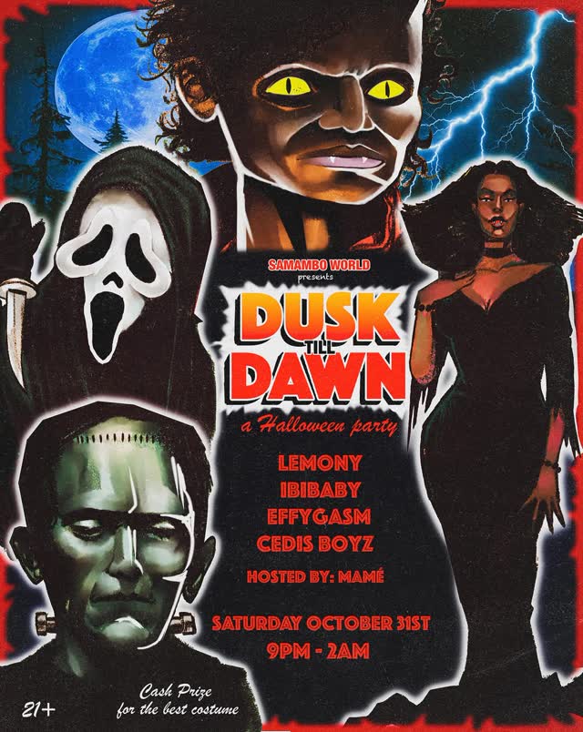 Dusk till Dawn. Our first Halloween party.
