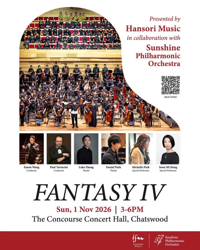 Hansori Music presents a vibrant evening of piano and orchestral music with the Sunshine Philharmonic.