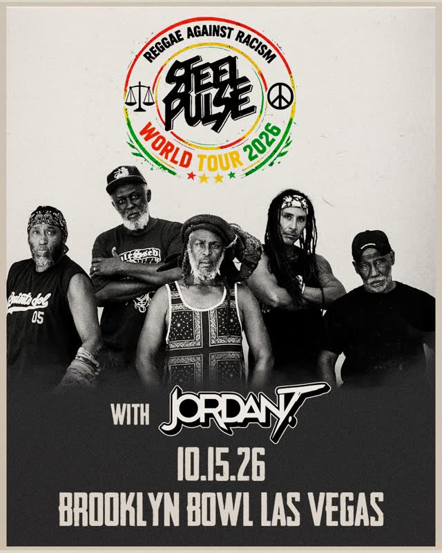 Don't miss an eye-opening night of groovy melodies and hard-hitting lyrics from roots reggae legends @steelpulseofficial at the Bowl on THU, OCT 15 with @jordantmusic!