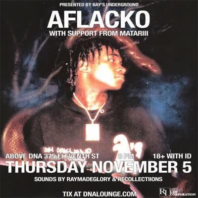 Just announced: Thu Nov 5, 8pm: AFLACKO