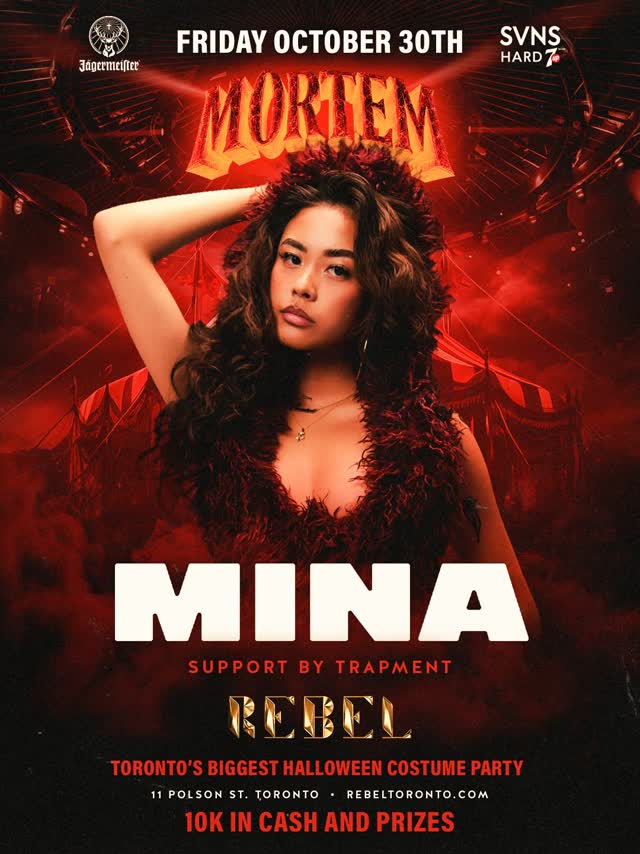 HEADLINER ANNOUNCEMENT: MINA joins MORTEM at REBEL!