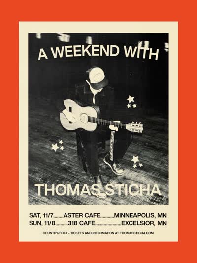 Twin Cities folks: In early November, we’re doing a mini-run of shows at two of my favorite venues, @astercafe and @318cafe.