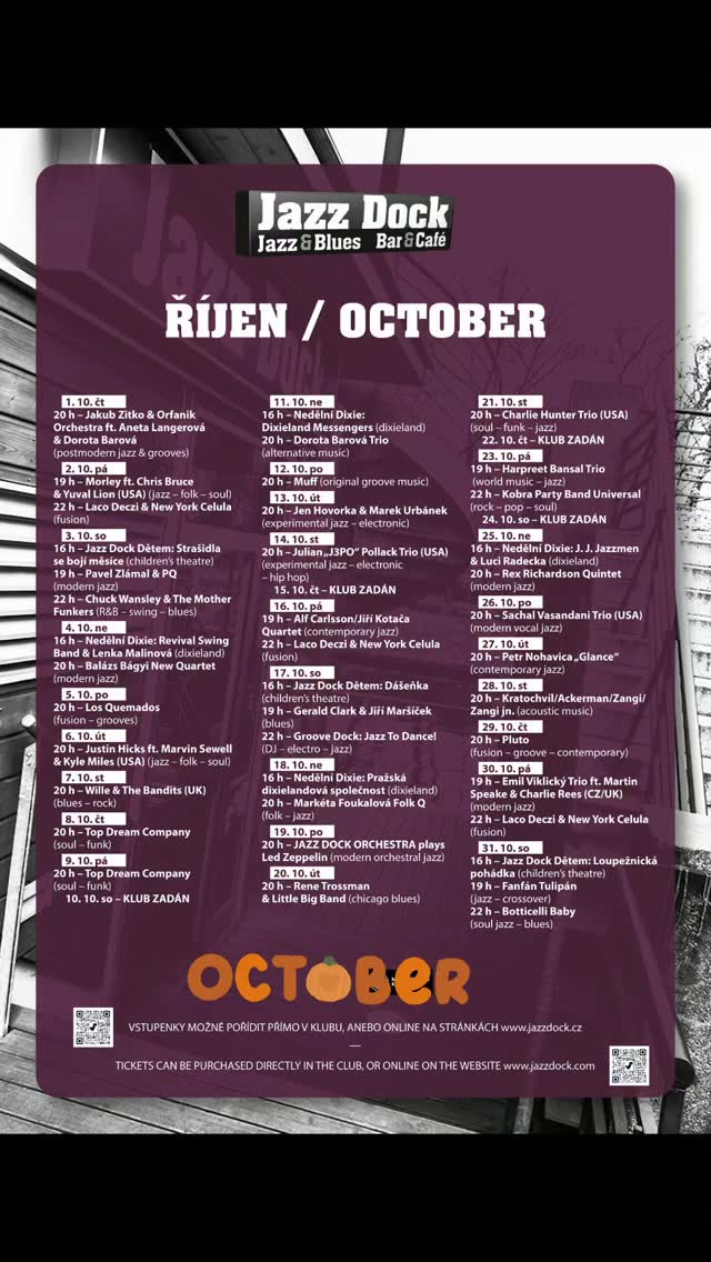 Program Jazz Docku 10/26 🎃