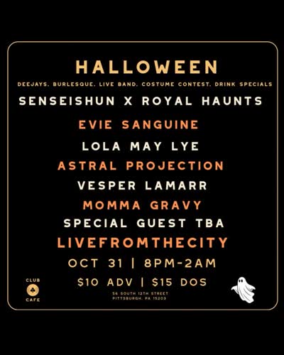 Halloween Night: Live Music, Burlesque, Costume Contest & Dance Party