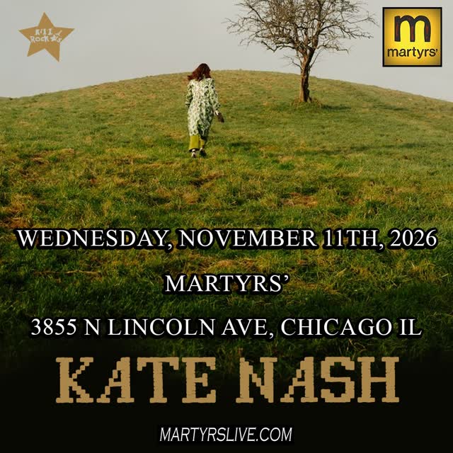 JUST ANNOUNCED! @katenash is coming to Martyrs' Wednesday, November 11th.
