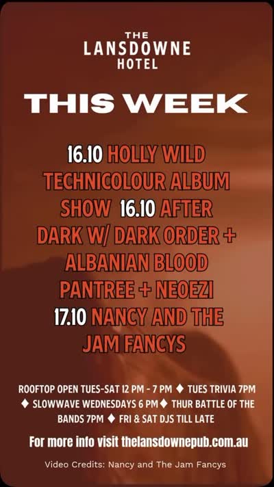 What’s On This Week @ The Lansdowne Hotel, Chippendale
