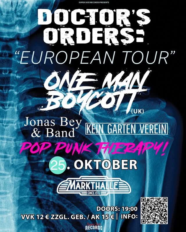The final show of our European leg of the tour is in Hamburg @markthallehamburg in TWO WEEKS TIME! 25th Oct!