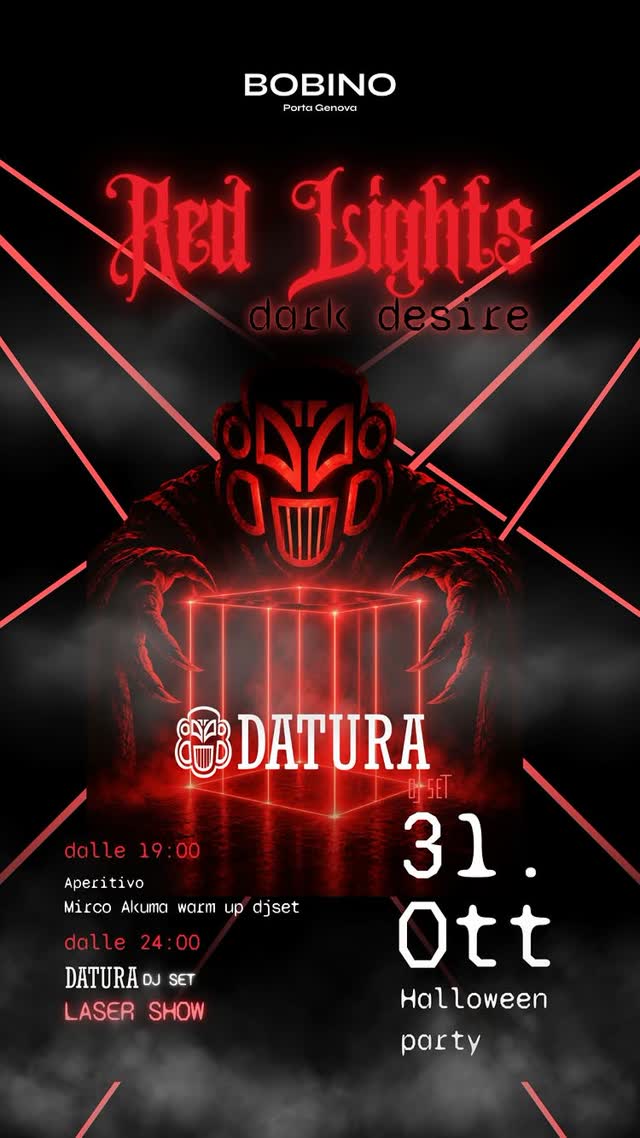 RED LIGHTS – DARK DESIRE Halloween Party