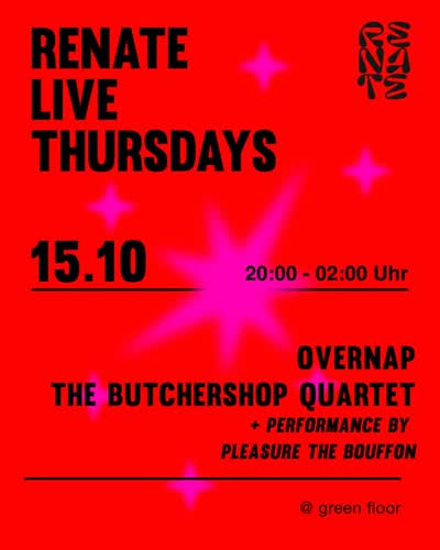 RENATE LIVE: Overnap & The Butchershop Quartet