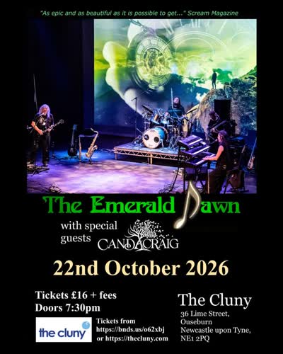 Thursday the 22nd.... @theemeralddawn, with support from @candacraigband.