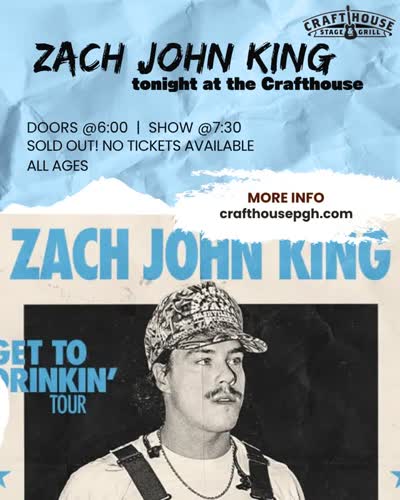 Zach John King - Get To Drinkin' Tour