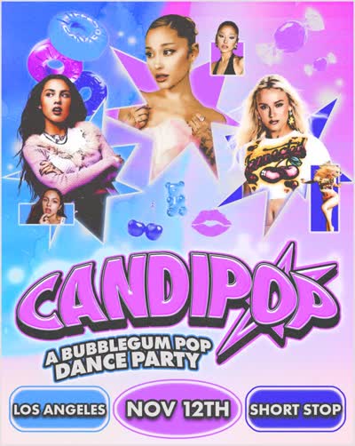 Free @candipop101 at @theshortstopechopark Nov 12th