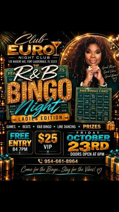 R&B BINGO NIGHT: Grown Up EDITION