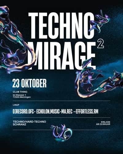 Am 23 Oktober bringen wir den Club Thing in Metzingen wieder zum Beben und Ihr seid alle herzlich eingeladen.