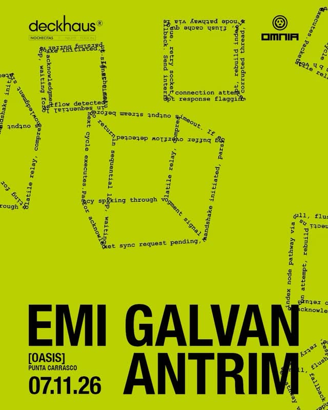 El próximo 7 de noviembre, @emigalvanmusic y @antrim_dj toman el control de la terraza de @deckhausclub donde cada uno por separado creará un verdadero viaje musical 🛸 Dos grandes referentes de la escena nacional y una noche a puro progressive 💥