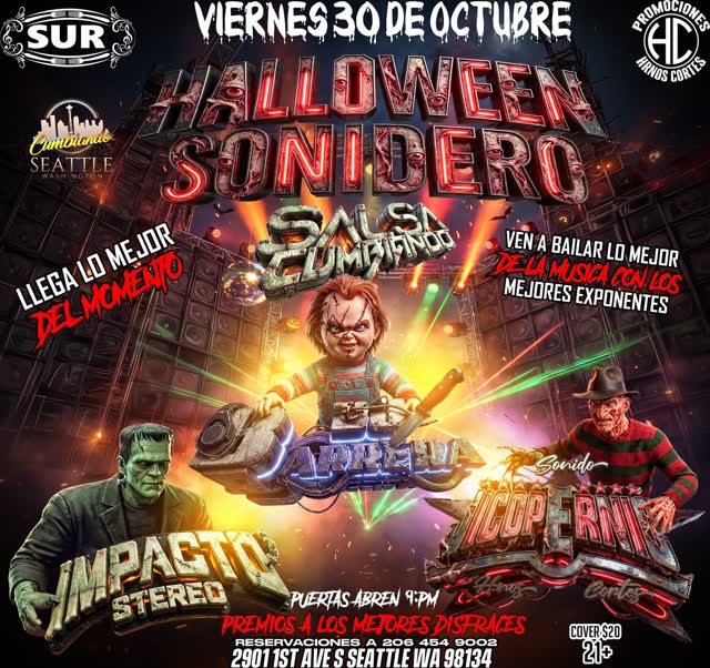 Halloween Sonidero en Club Sur Seattle!