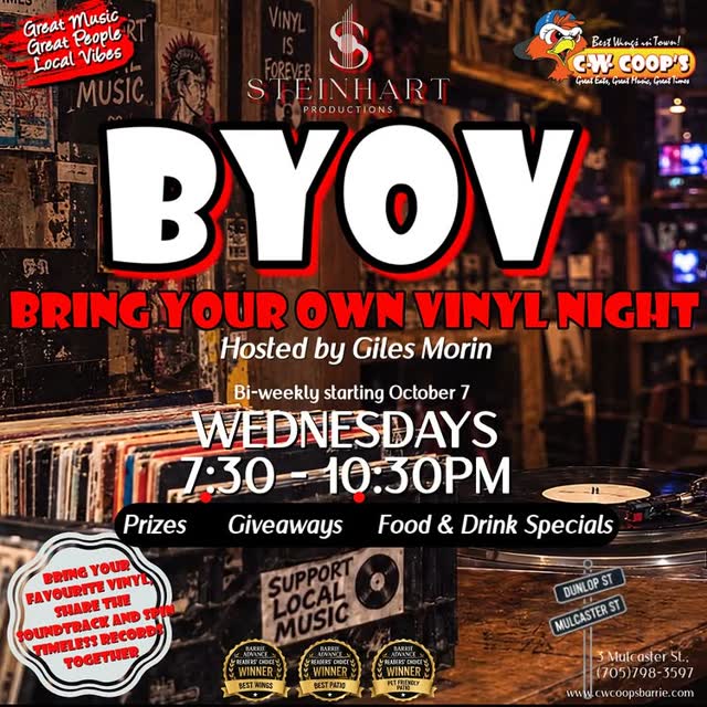 BYOV — BRING YOUR OWN VINYL NIGHT!
