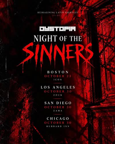 NIGHT OF THE SINNERS - a Latin Halloween event featuring reggaeton