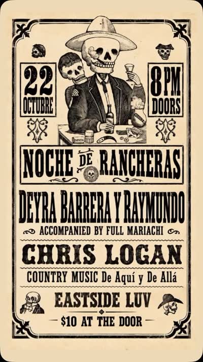 una Noche De Rancheras con @raymundomusic y @deyrabarreratv con Mariachi celebrating the release of ¿Quién Te Salvará? plus @chrislogan bringing the Country musica de aquí 🇺🇸 y de allá 🇲🇽