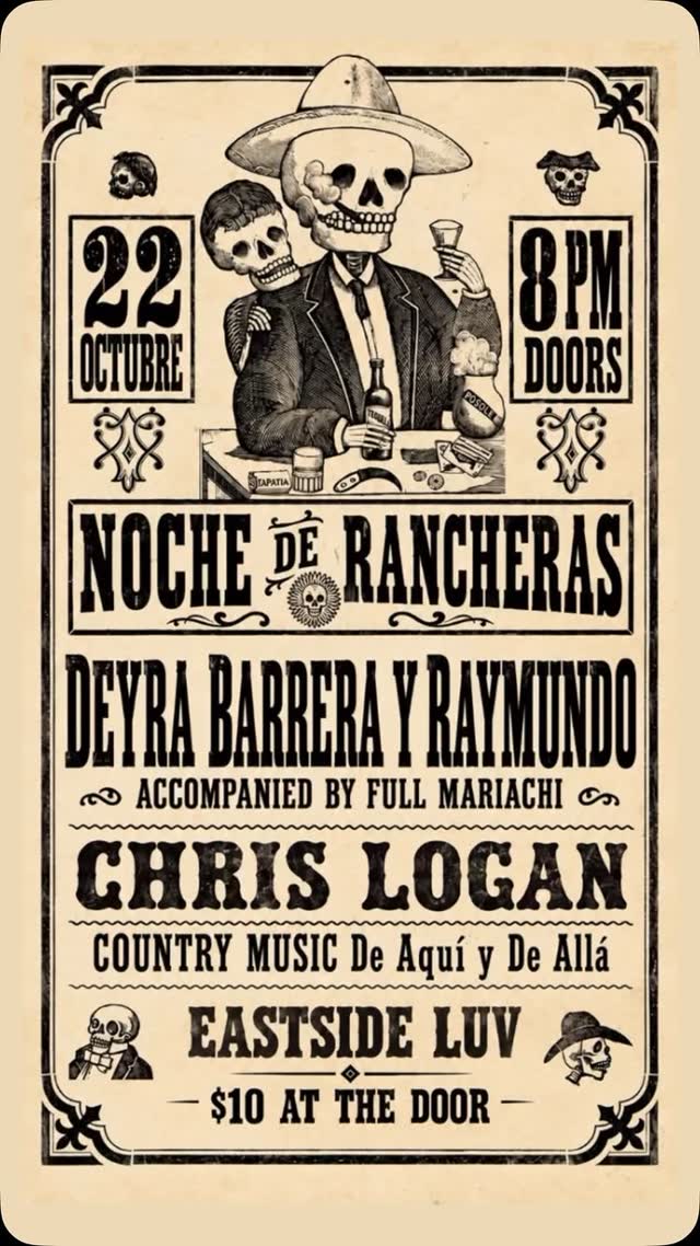 una Noche De Rancheras con @raymundomusic y @deyrabarreratv con Mariachi celebrating the release of ¿Quién Te Salvará? plus @chrislogan bringing the Country musica de aquí 🇺🇸 y de allá 🇲🇽