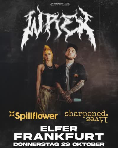 @spillflower and @sharpened.lives sharing the stage with us in Frankfurt on Oct 29