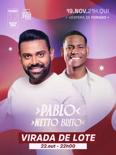 Show de Pablo & Netto Brito na Estância Alto da Serra
